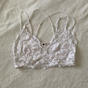 Free People Adella White Bralette